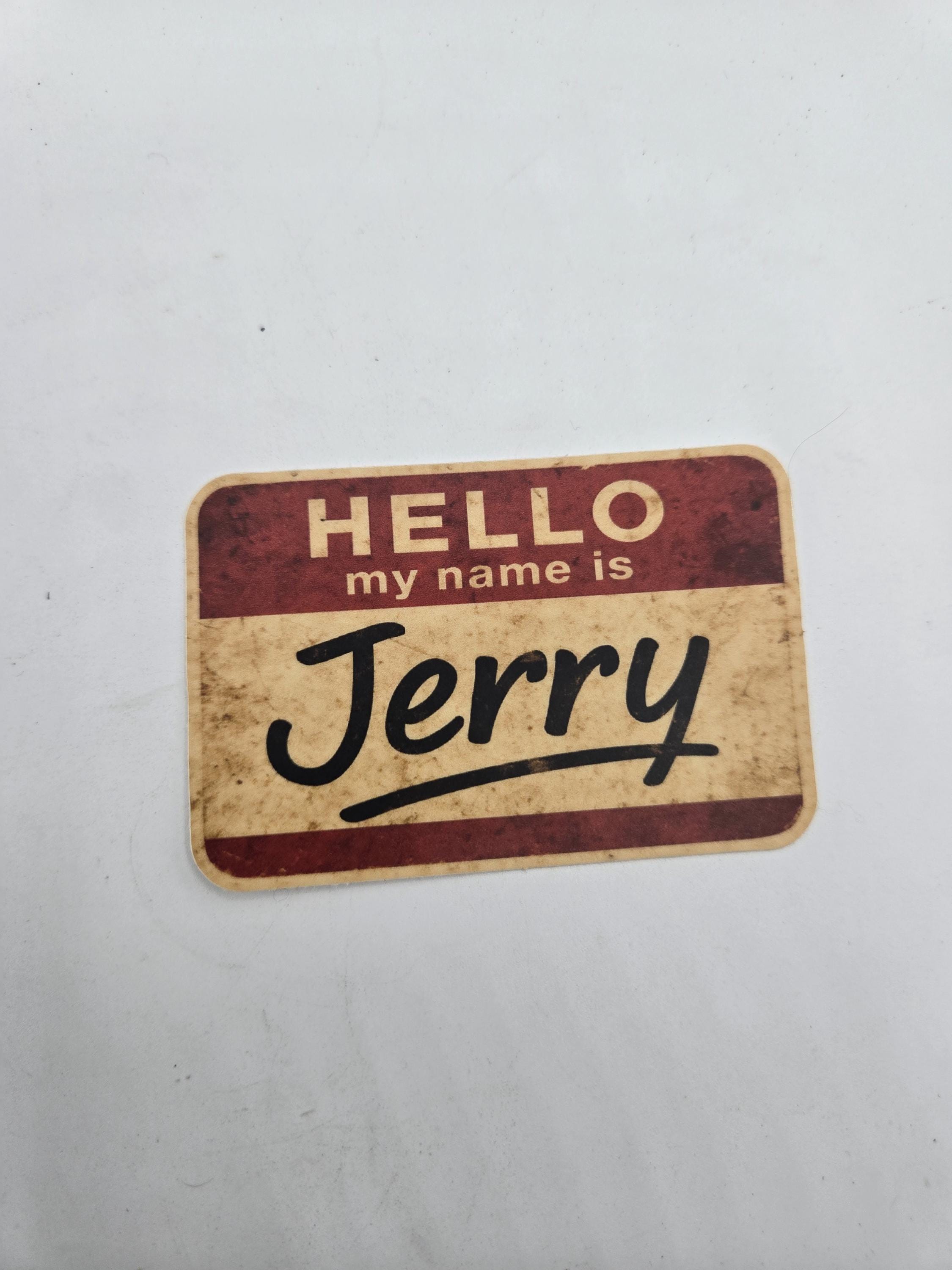 Jerry Name Tag - Etsy