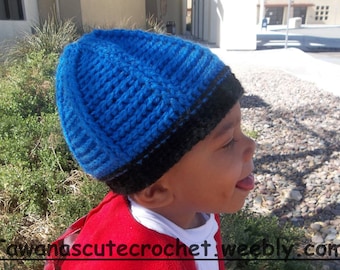 Pattern: Toddler Rigid Beanie - Crochet Pattern- Kids Beanie - Winter Wear