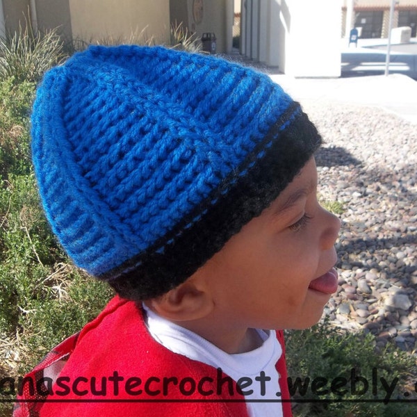 Pattern: Toddler Rigid Beanie - Crochet Pattern- Kids Beanie - Winter Wear