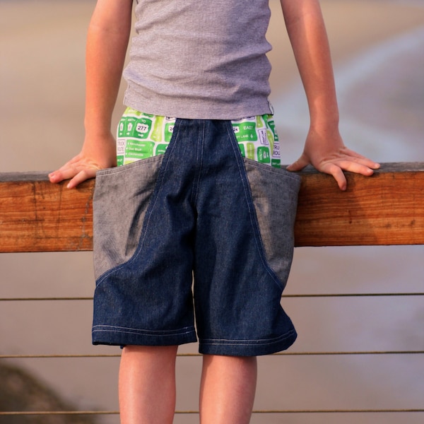 Endless Summer Bucket Shorts - boys' pocket shorts - unisex PDF pattern