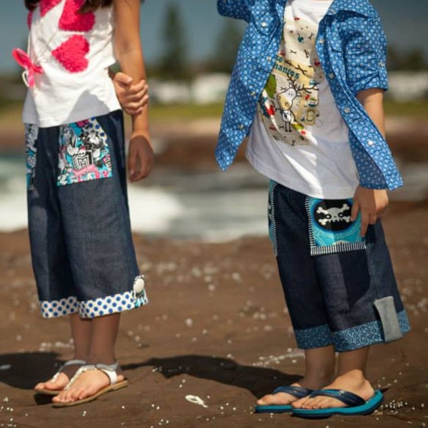 Patron pantalons week-end garçons et filles - Patron PDF