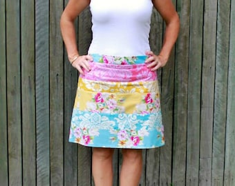 Strip Quilt Skirt pattern - ladies' skirt  - PDF pattern