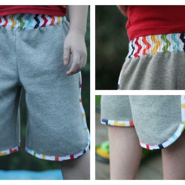 Sporty Shorts unisex short pattern - short and long length - PDF pattern