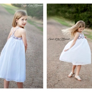 Hummingbird Dress girls' summer dress PDF pattern imagem 3