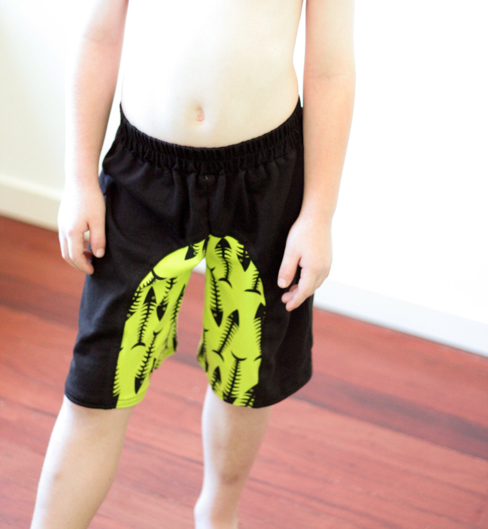 Surfer Shorts Pattern Boys/unisex Contrast Panel Shorts Etsy