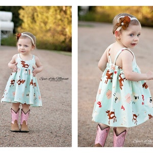 Hummingbird Dress girls' summer dress PDF pattern imagem 2