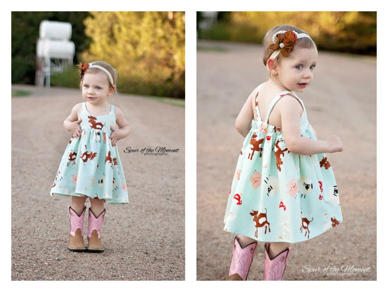 Hummingbird Dress girls' summer dress PDF pattern imagem 2