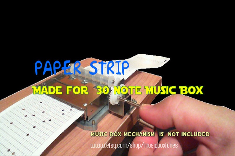 Custom made Paper Strip Music Box song Paper strip music Etsy