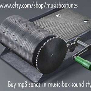 mp3: All the world is sleeping,  Welsh lullaby in hand crank music box sound style ! Instant download !