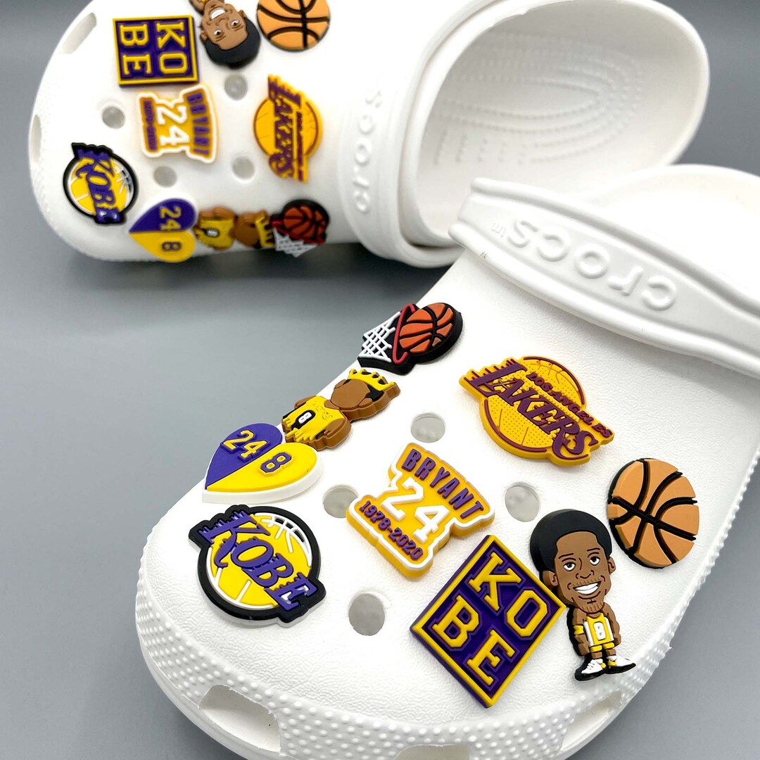 20 Pcs Basketball Croc Charms Lakers Croc Charms Kobe Shoe Etsy