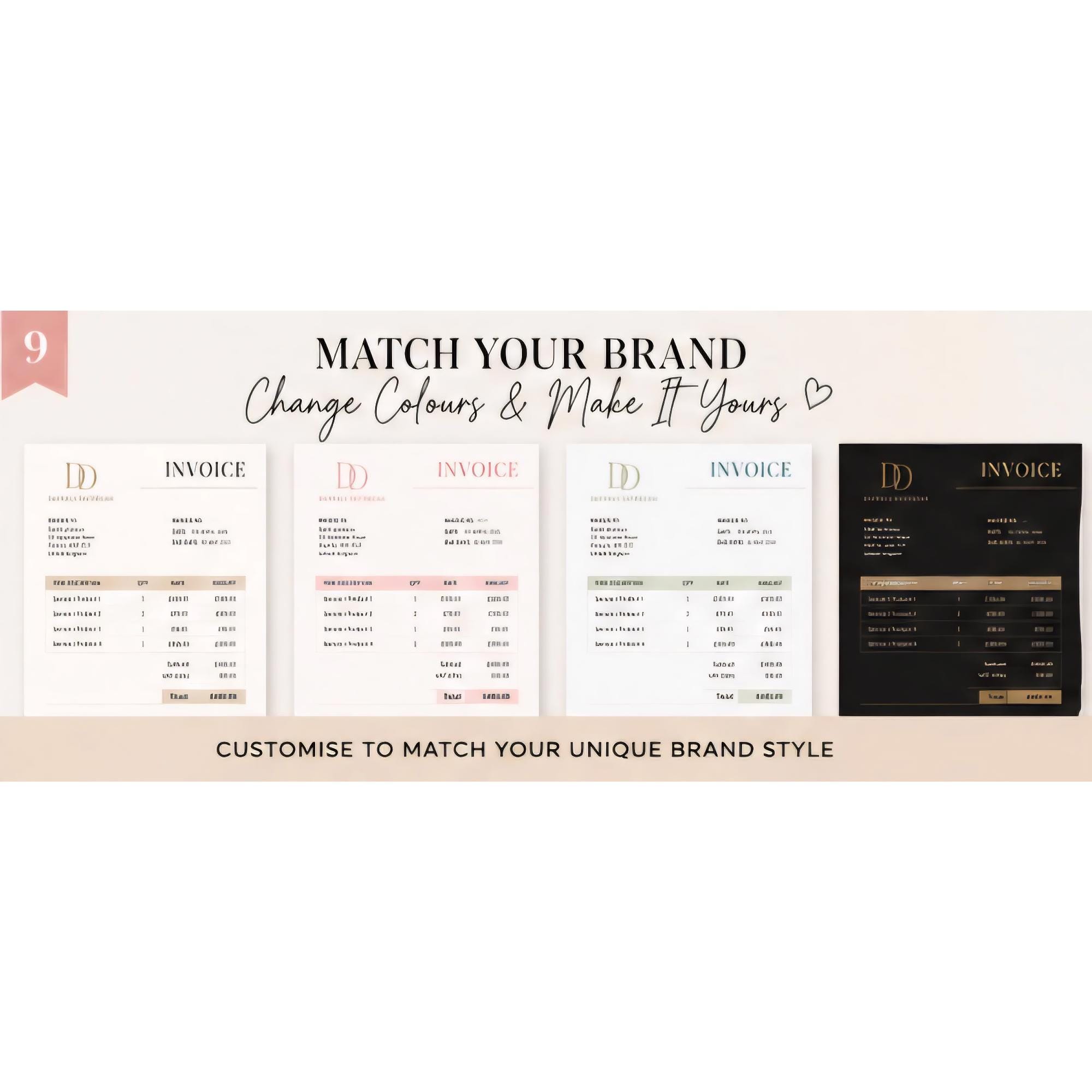 Editable Canva Invoice Template for Small Business, Freelancer Client ...