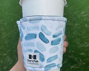 Chic Espresso Essential: custodia riutilizzabile per caffè Blue Abstract