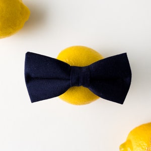 Navy Blue bow tie for men and kids, handmade bow ties for boys, baptism or baby shower gifts, ring bearer outfit, family photos, all sizes