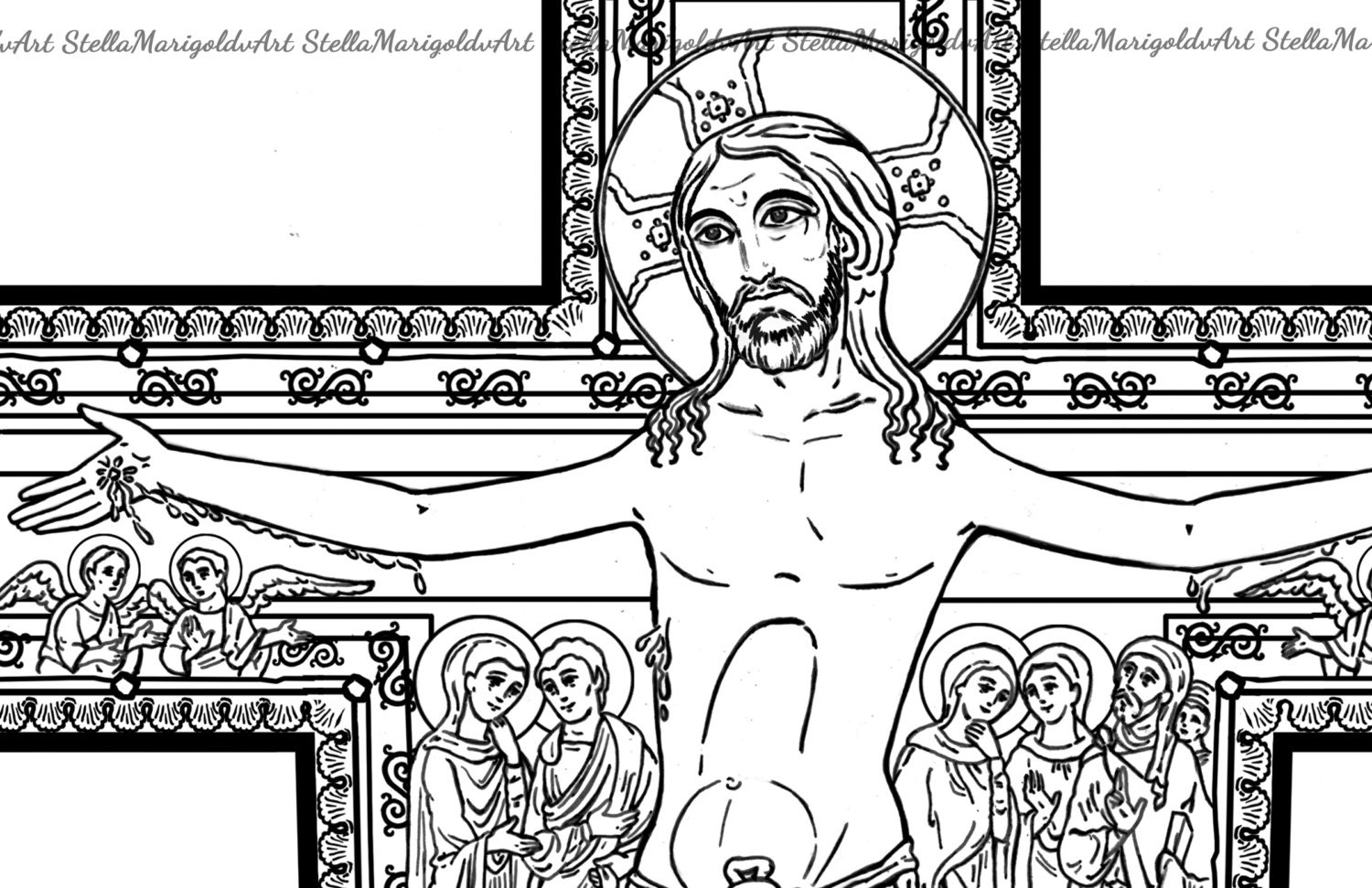 The Cross of San Damiano Coloring Page and Workbook | Etsy