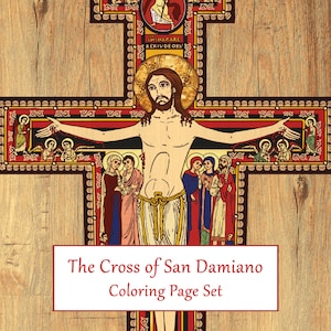 Pobierz cyfrowo – Krzyż San Damiano – Kolorowanka i zeszyt ćwiczeń