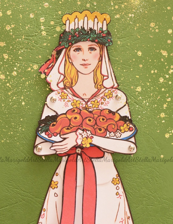 Digital Download Saint Lucy, St. Lucia Paper Doll Color and Black and White  articulated - Etsy