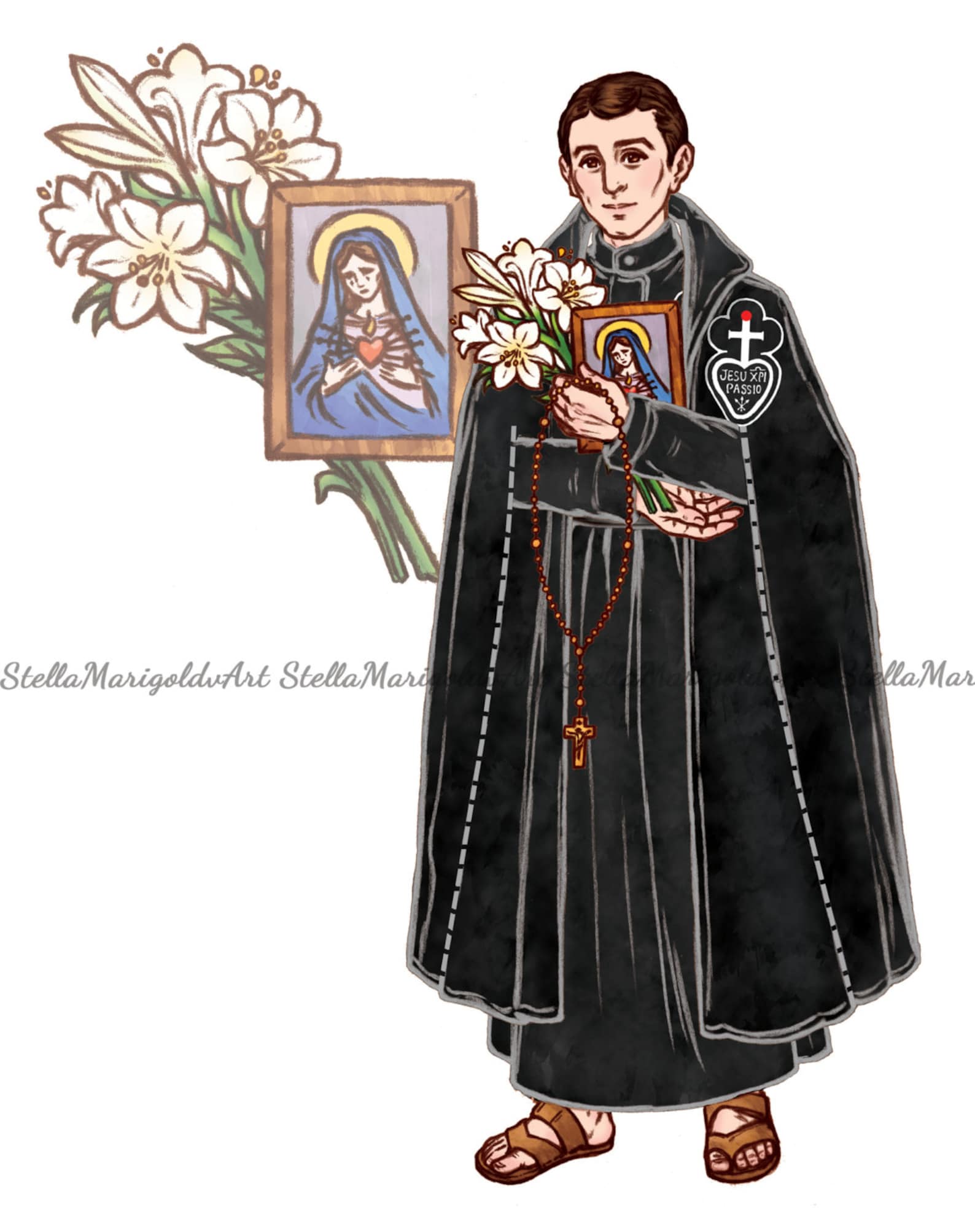 Digital Download Saint Gabriel of Our Lady of Sorrows Paper - Etsy