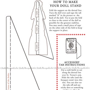 Digital Download Saint Teresa of the Andes Paper Doll Color and BnW image 5