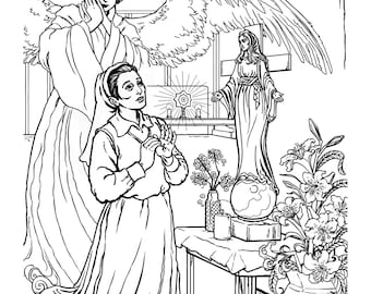 Our Lady of Akita - Coloring Page