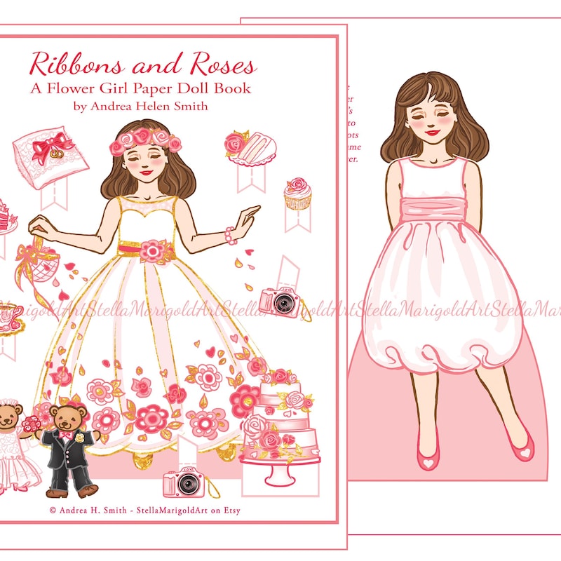 Flower Girl Paper Doll - Etsy