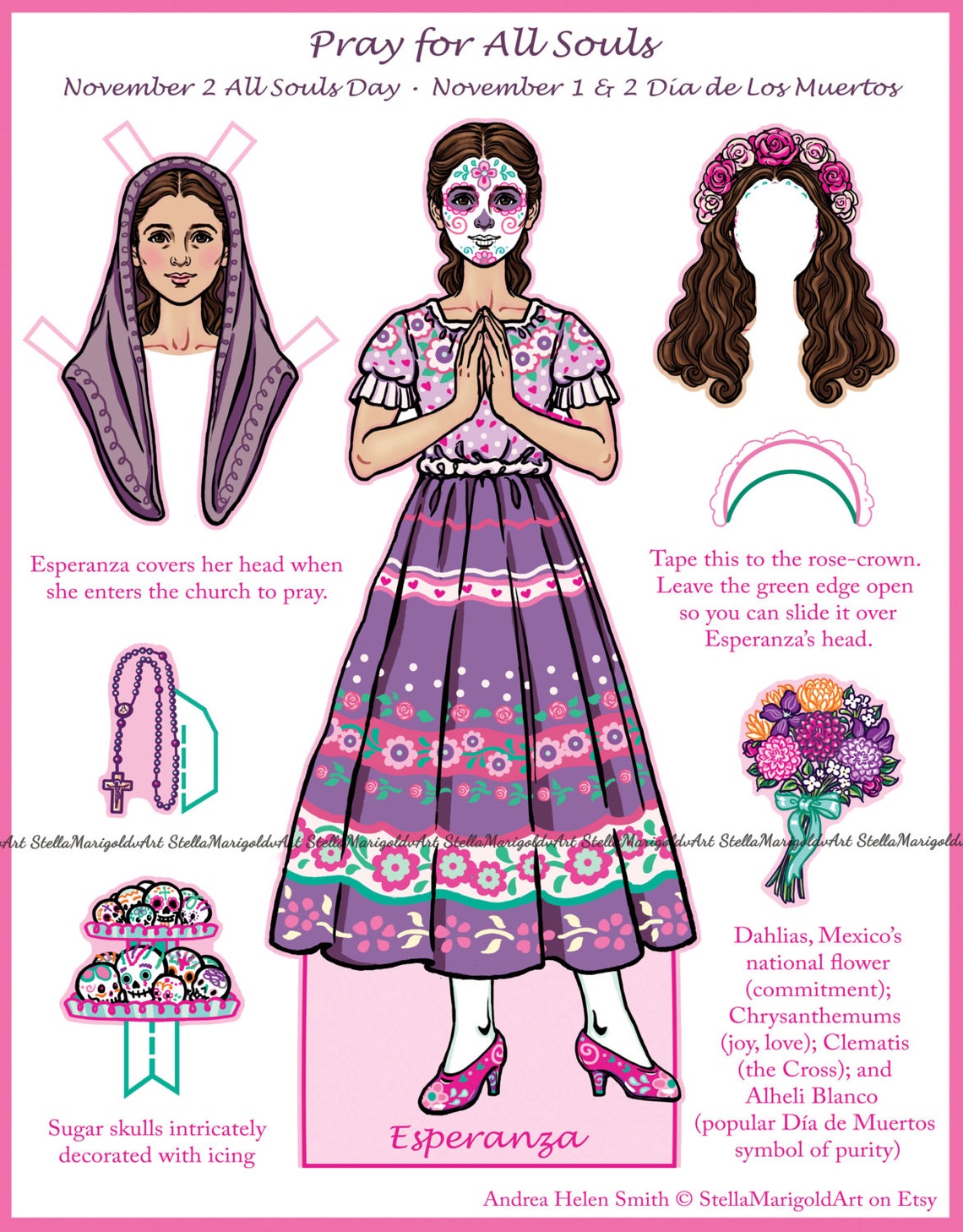 Digital Download Dia De Los Muertos / Day of the Dead Paper | Etsy