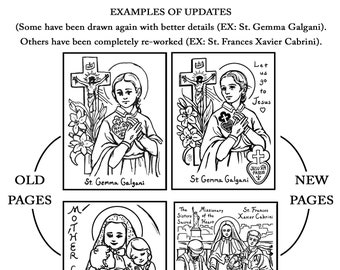 Digital Download - UPDATED Coloring Cards of the Saints - (108 Saints)