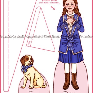 Digital Download - Little Saint Therese Paper Doll Set - Color