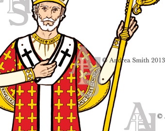 Digital Download - Saint Nicholas Paper Doll - Color and Black and White (Articulated)