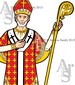 Digital Download - Saint Nicholas Paper Doll - Color and Black and White (Articulated) 