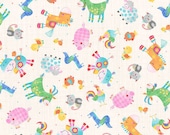 Oink, Moo, Cock-A-Doodle Doo Farm Animals by Blank Quilting Co., 100 Premium Cotton by the Yard