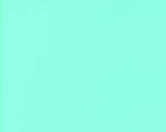May include: A solid, bright turquoise background.