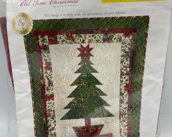 Shabby Fabrics Oh Christmas Tree Quilt Kit designed by Fig Tree & Co., 26 1/2" x 36 1/2"