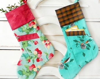 Be Merry 18" Stocking Pattern designed by Sewn into the Fabric...Pieces of our Lives
