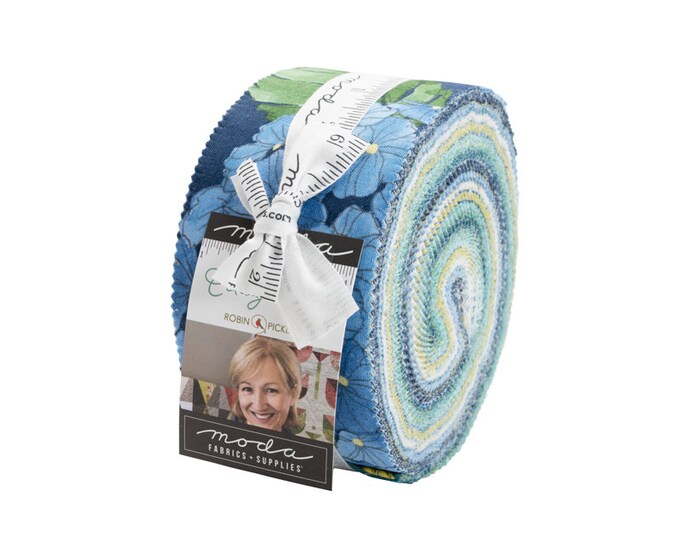 Cottage Bleu Jelly Roll (40 - 2 1/2" x WOF Strips) designed by Robin Pickens