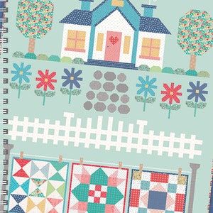 Quilters Cottage Pattern Book, contains main Quilt, Tablerunner and 3 Pillows designed by Lori Holt