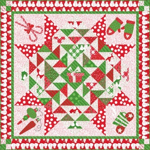 Merry and Bright Be Jolly Table Square Pattern Pattern, 57" x 57" designed by Me and My Sister Designs