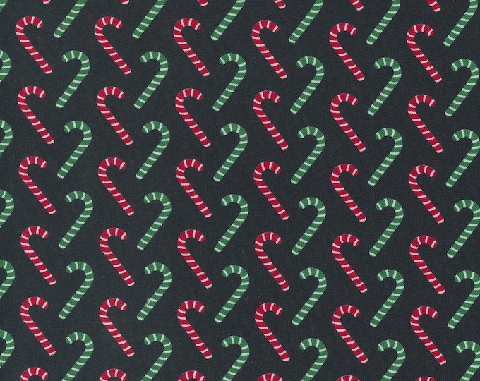 Candy Cane Lane Charcoal (24124 18) designed by April Rosenthal of Prairie Grass Patterns