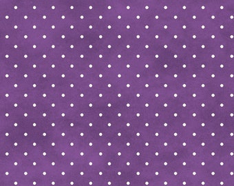 Beautiful Basics Purple Dots designed by Maywood Studio, 100% Premium Cotton by the Yard