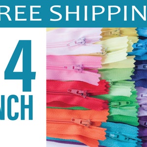 14 inch Rainbow Pack of Zippers - 20 Pieces - You Pick Colors