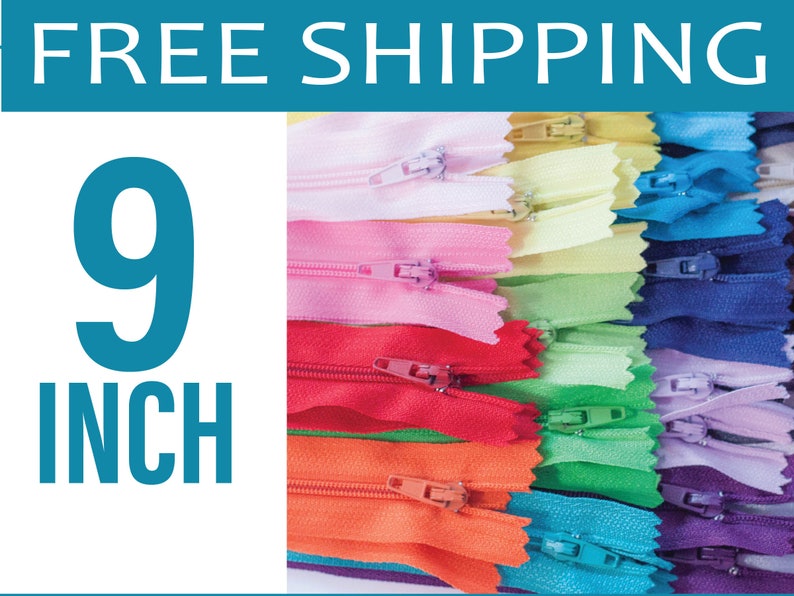 9 Inch Rainbow Pack of Zippers 48 Pieces Etsy