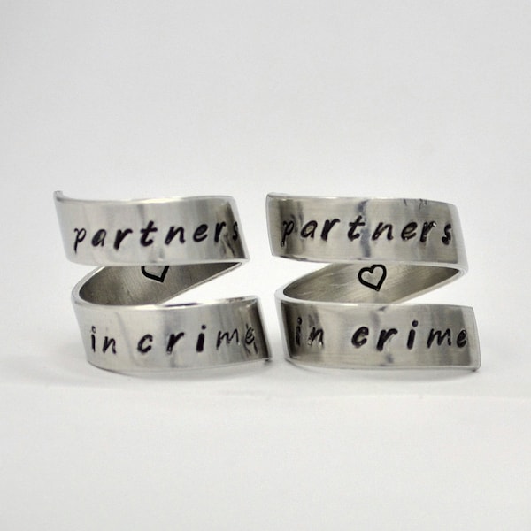 Best Friends Rings, Partners in crime ring set