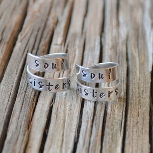 Best friend rings / Soul Sisters rings / Best Friend Gift / Friendship rings / BFF gift / Bff rings / Soul sister gifts / gifts under 20