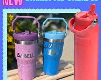 Stanley Aerolight Iceflow Flip Straw Handled Water Bottle-Personalized Engraved