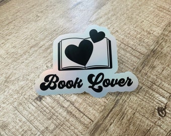 Book Lover Holographic waterproof sticker