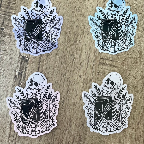 Books till death waterproof sticker