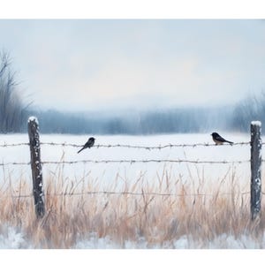 Winter Wren Canvas Print, Rustic Bird Decor, Peaceful Nature Scene, Farmhouse Wooden Fence, Wildlife Home Decor or Perfect Housewarming Gift