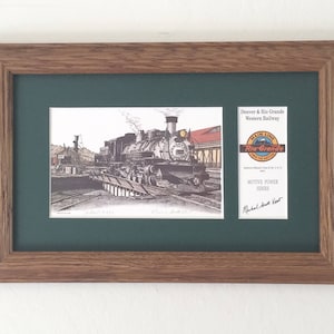 Train print,Denver & Rio Grande Western,Railroad art,Train gift,Train art,Railroad print,Michael Scott Kent,Durango Silverton,2-8-2  #481