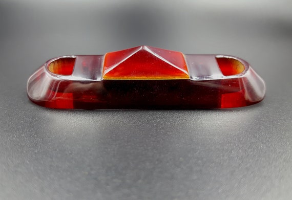 Large Art Deco Red Cherry Juice Transparent Carve… - image 1