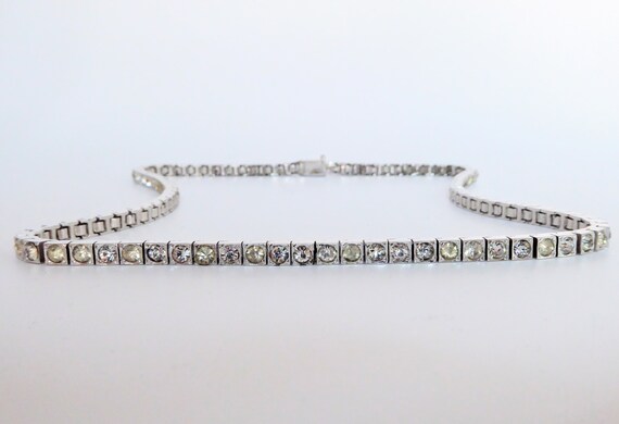 Vintage Art Deco Sterling & Crystal Rhinestone Cho