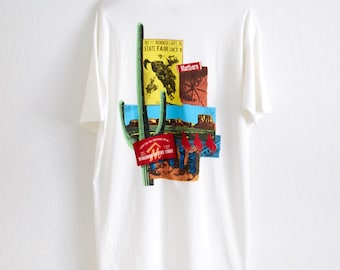 VTG Deadstock 1990s Marlboro Wild West Pocket T Shirt Sz. XL Extra Large White Tee Cigarettes Rodeo Cowboy Snake Pass ASAP Rocky